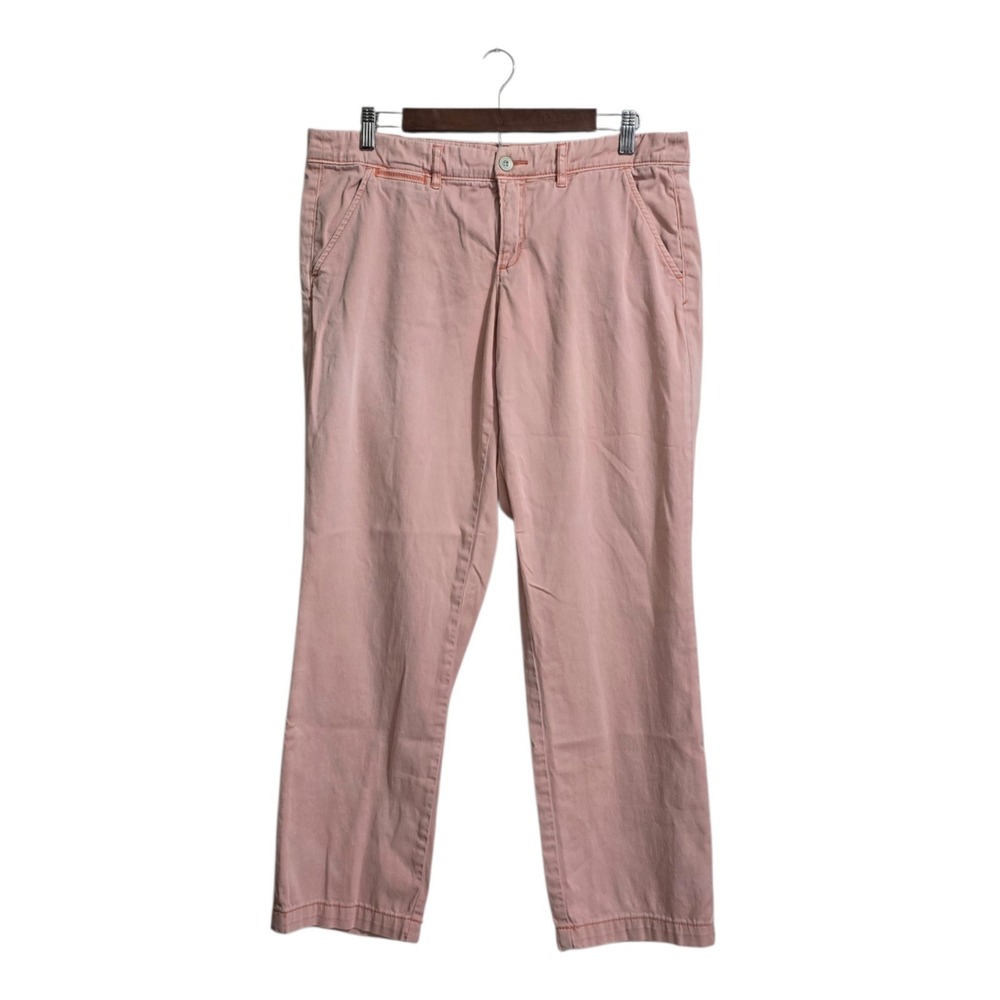 Pilcro and the Letterpress Mid-Rise Straight Leg Ankle Chinos In Pink Sz 30